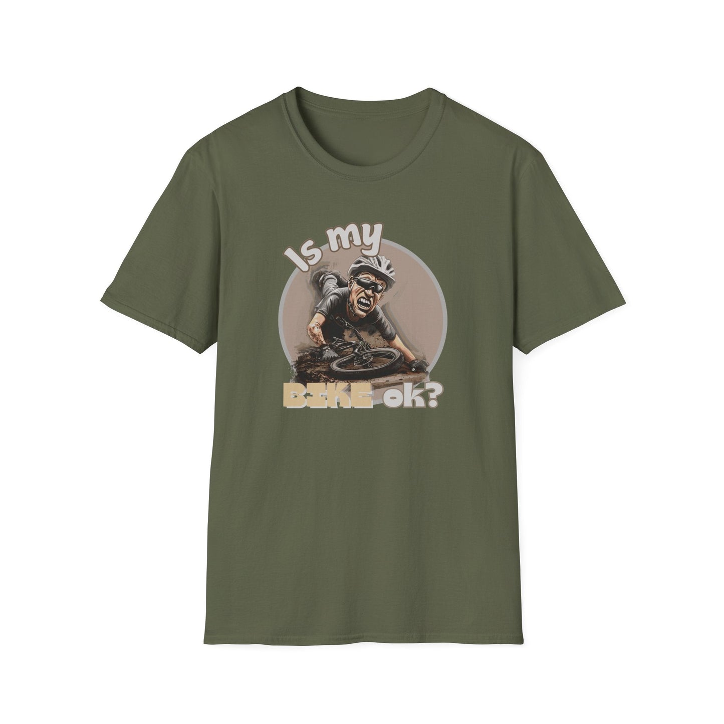 "Is My Bike OK?" Mountain Biker T-Shirt