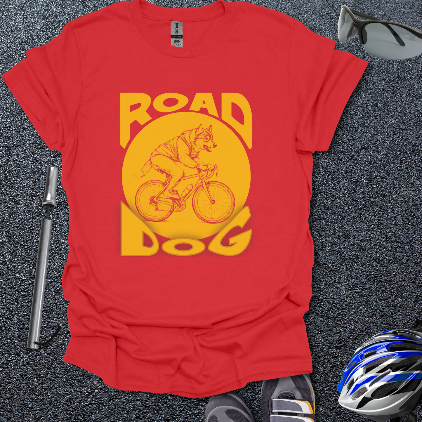 "Road Dog" - Cycling Husky