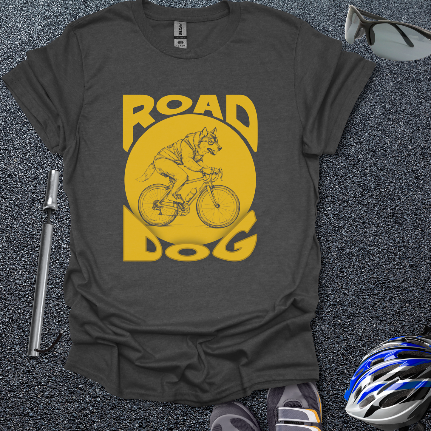"Road Dog" - Cycling Husky