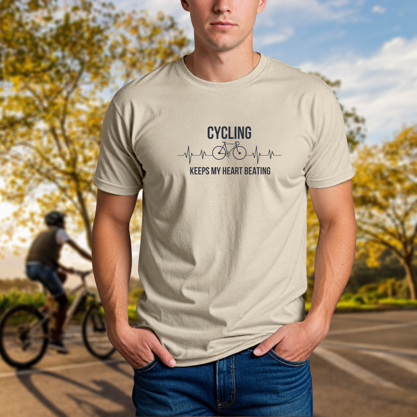 Cycling Keeps My Heart Beating EKG - Chainline Collective