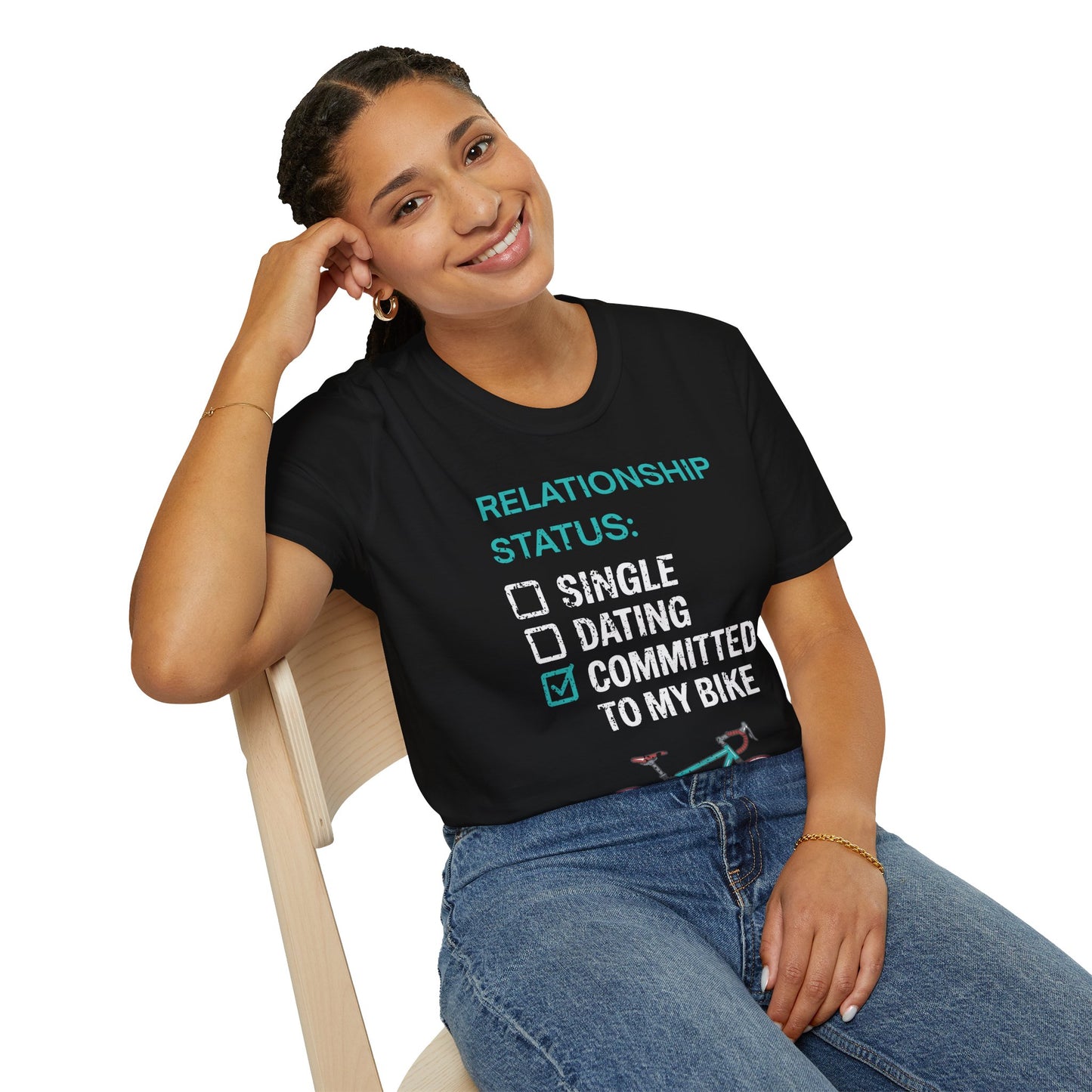 Relationship Status: Committed To My Bike | Funny Cycling T-Shirt, Cyclist Gift