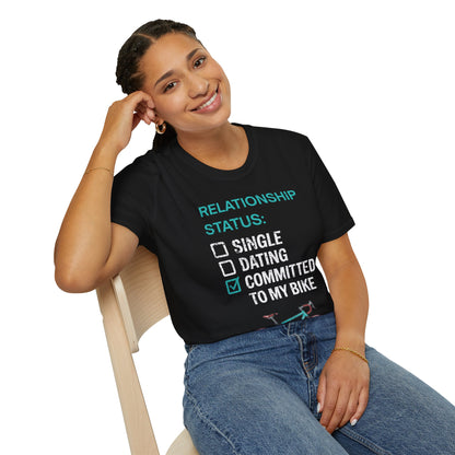 Relationship Status: Committed To My Bike | Funny Cycling T-Shirt, Cyclist Gift