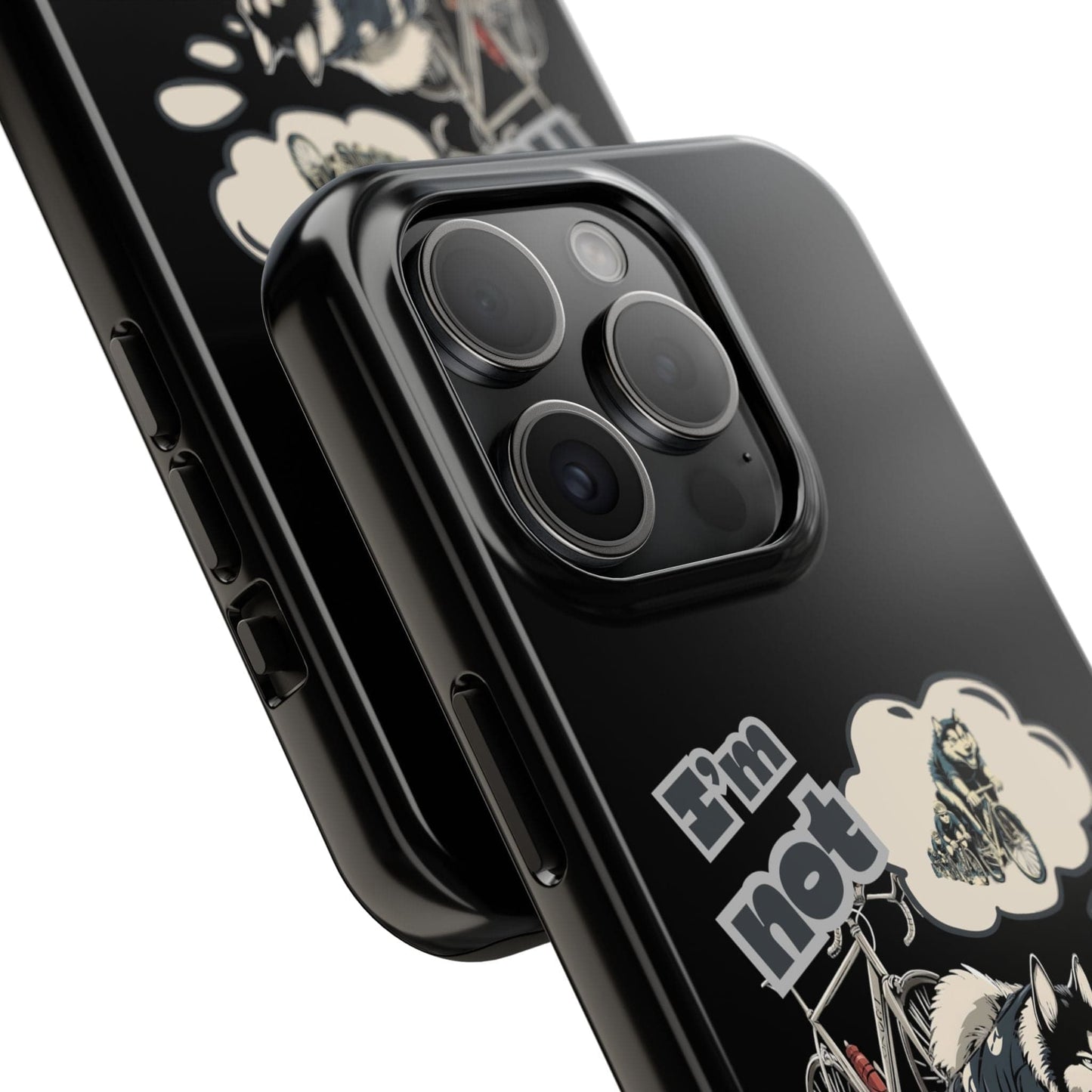"I'm Not Pulling" Husky Cyclist Phone Case