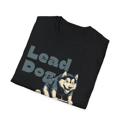 "Lead Dog Energy" Cool Husky Dog Cycling Graphic Tee | Unisex Heavy Cotton Tee