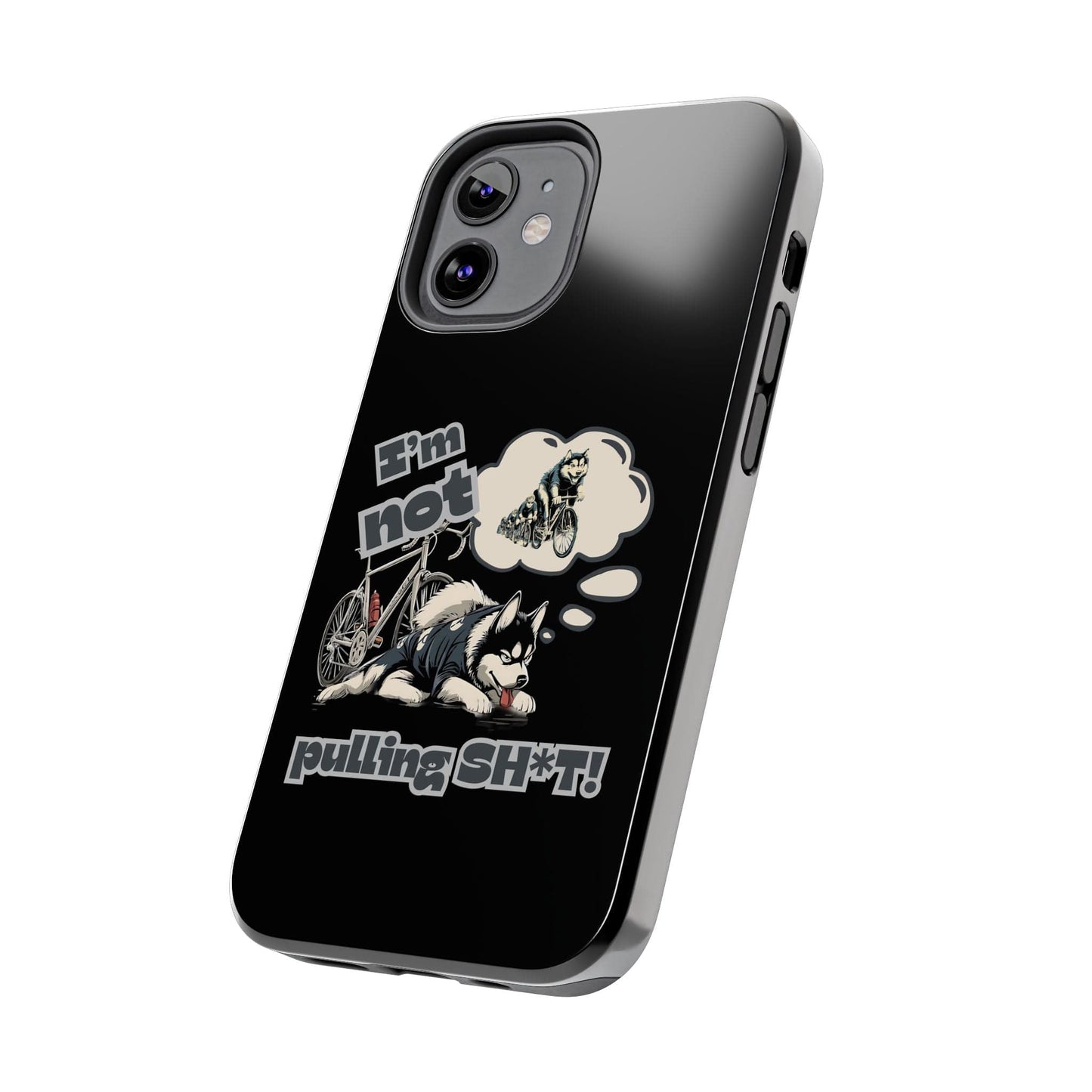"I'm Not Pulling" Husky Cyclist Phone Case