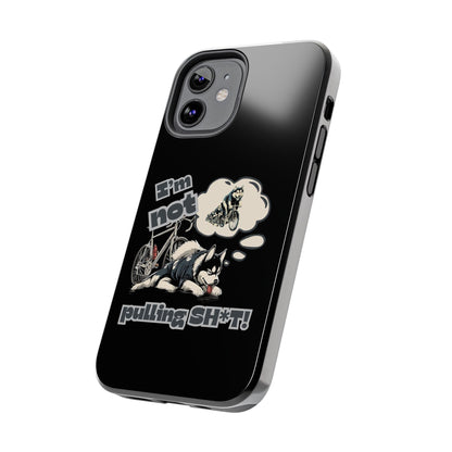 "I'm Not Pulling" Husky Cyclist Phone Case