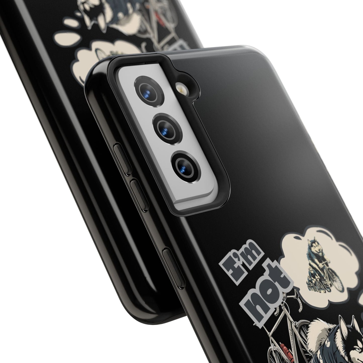 "I'm Not Pulling" Husky Cyclist Phone Case