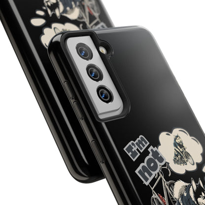 "I'm Not Pulling" Husky Cyclist Phone Case