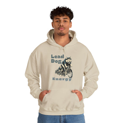 "Lead Dog Energy" Unisex Hoodie for Dog-Loving Cyclists - Chainline Collective
