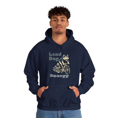 "Lead Dog Energy" Unisex Hoodie for Dog-Loving Cyclists - Chainline Collective