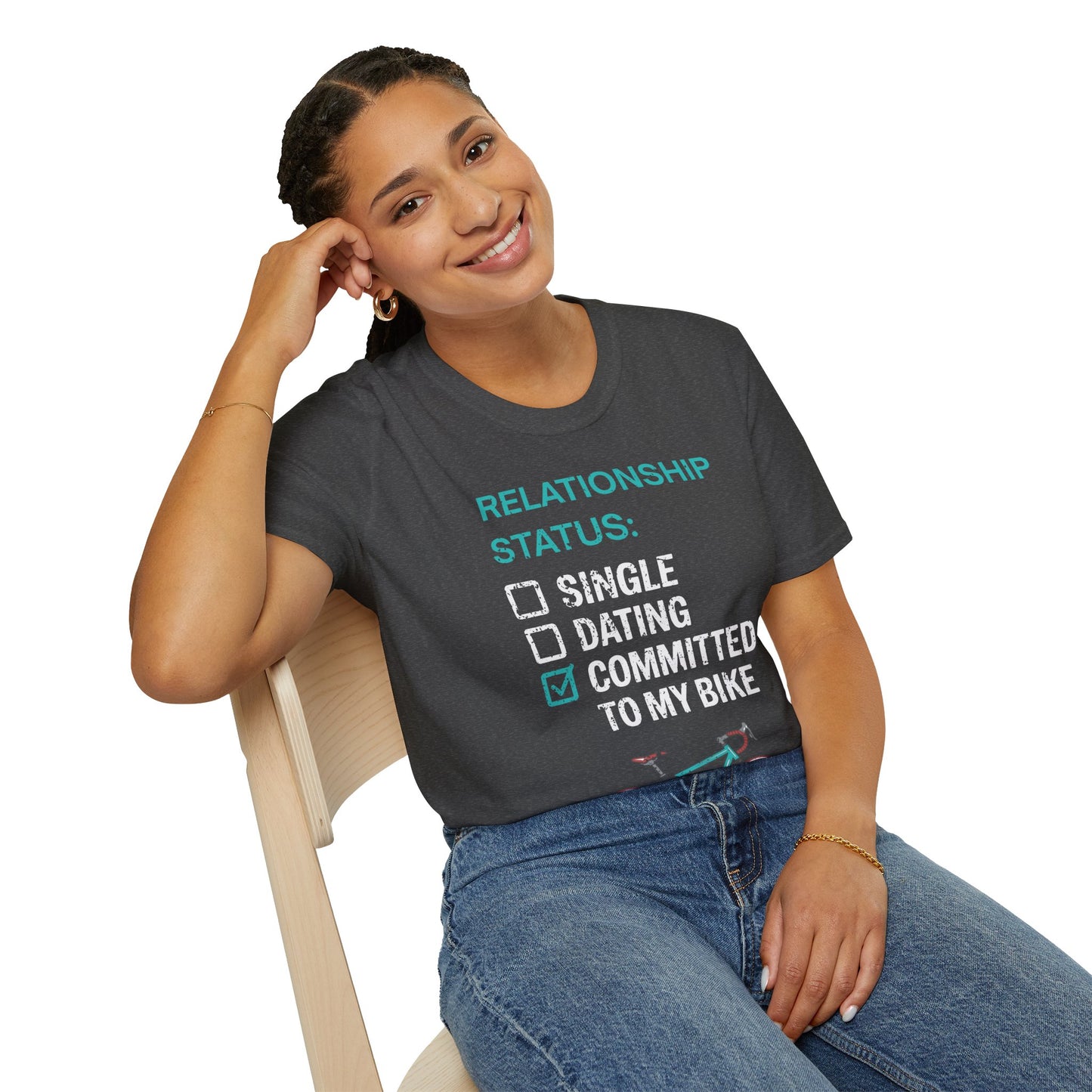 Relationship Status: Committed To My Bike | Funny Cycling T-Shirt, Cyclist Gift