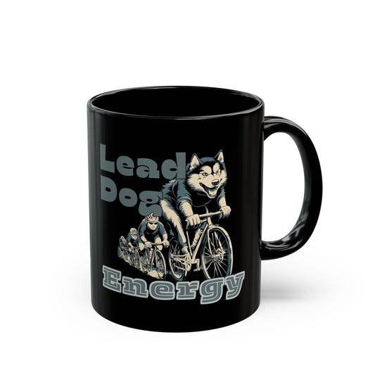 "Lead Dog Energy" Black Ceramic Cyclist Mug - Chainline Collective