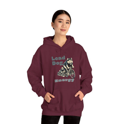 "Lead Dog Energy" Unisex Hoodie for Dog-Loving Cyclists - Chainline Collective