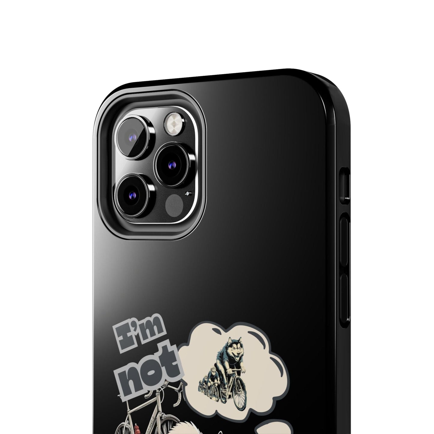 "I'm Not Pulling" Husky Cyclist Phone Case
