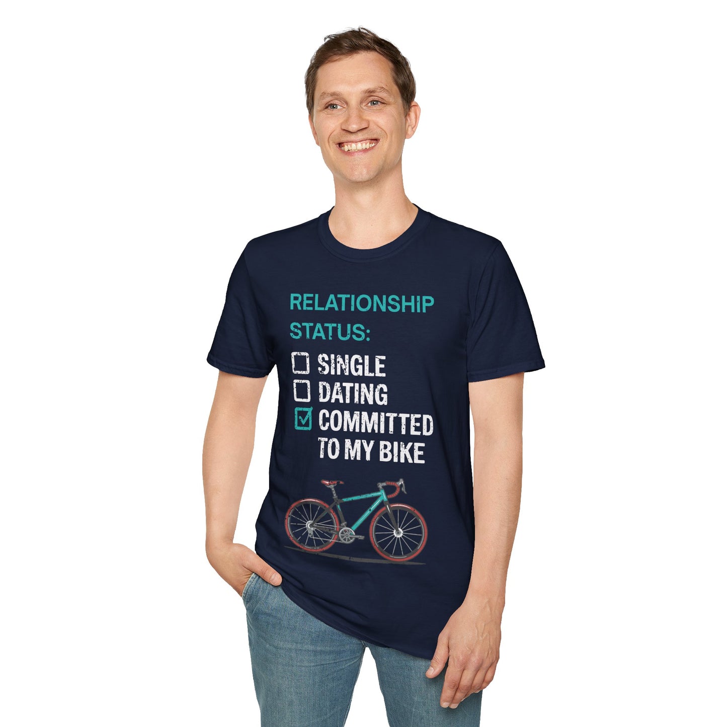 Relationship Status: Committed To My Bike | Funny Cycling T-Shirt, Cyclist Gift