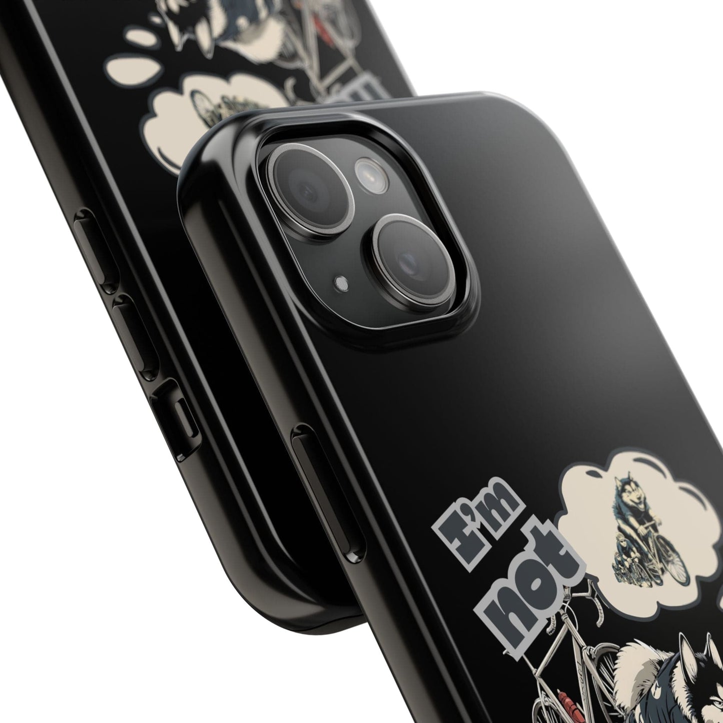 "I'm Not Pulling" Husky Cyclist Phone Case