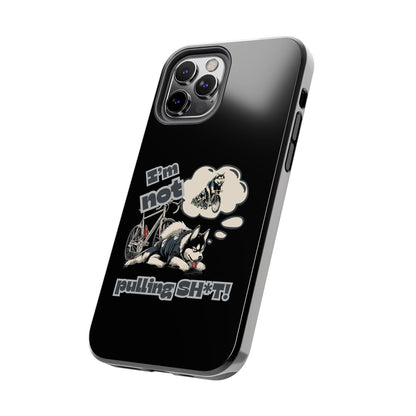 "I'm Not Pulling" Husky Cyclist Phone Case
