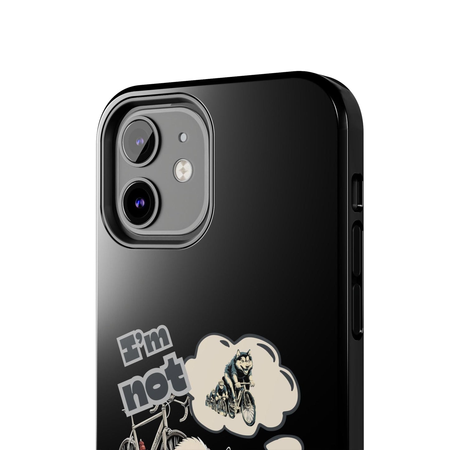 "I'm Not Pulling" Husky Cyclist Phone Case