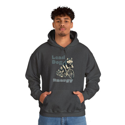 "Lead Dog Energy" Unisex Hoodie for Dog-Loving Cyclists - Chainline Collective