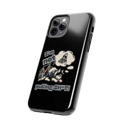 "I'm Not Pulling" Husky Cyclist Phone Case