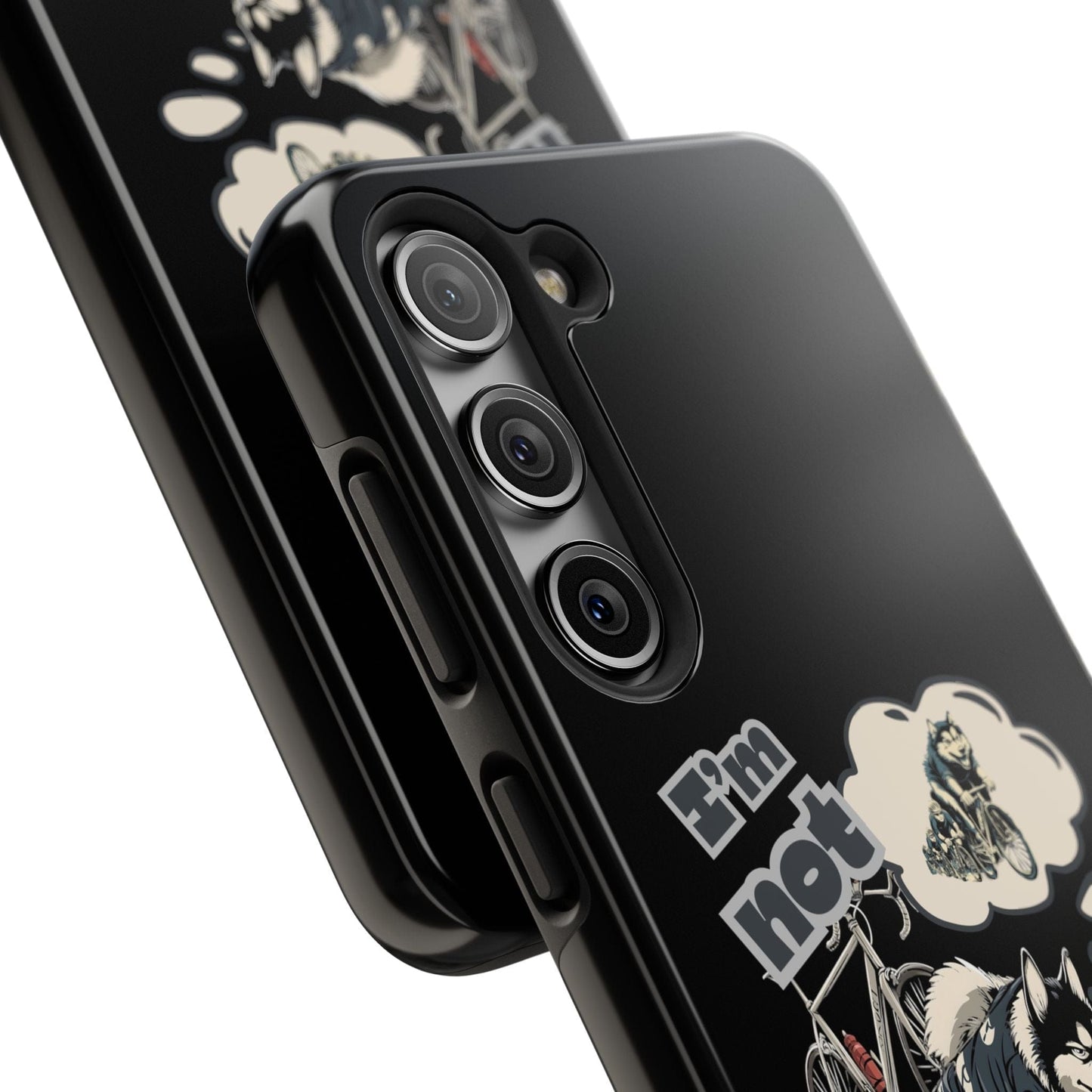 "I'm Not Pulling" Husky Cyclist Phone Case