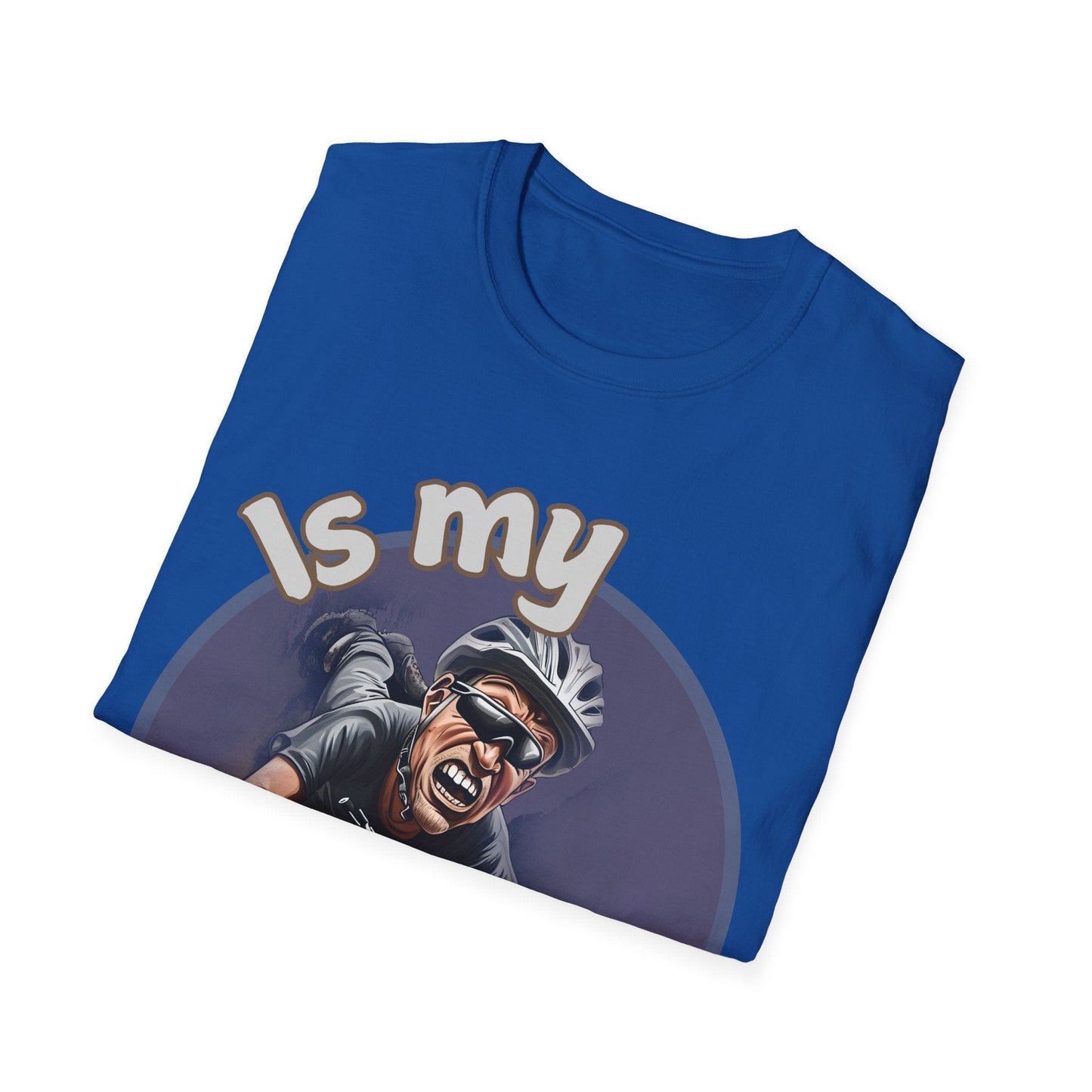 "Is My BIKE Ok?" Mountain Biker Crash T-Shirt | Unisex Heavy Cotton Tee