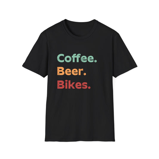 "Coffee. Beer. Bikes" T-Shirt