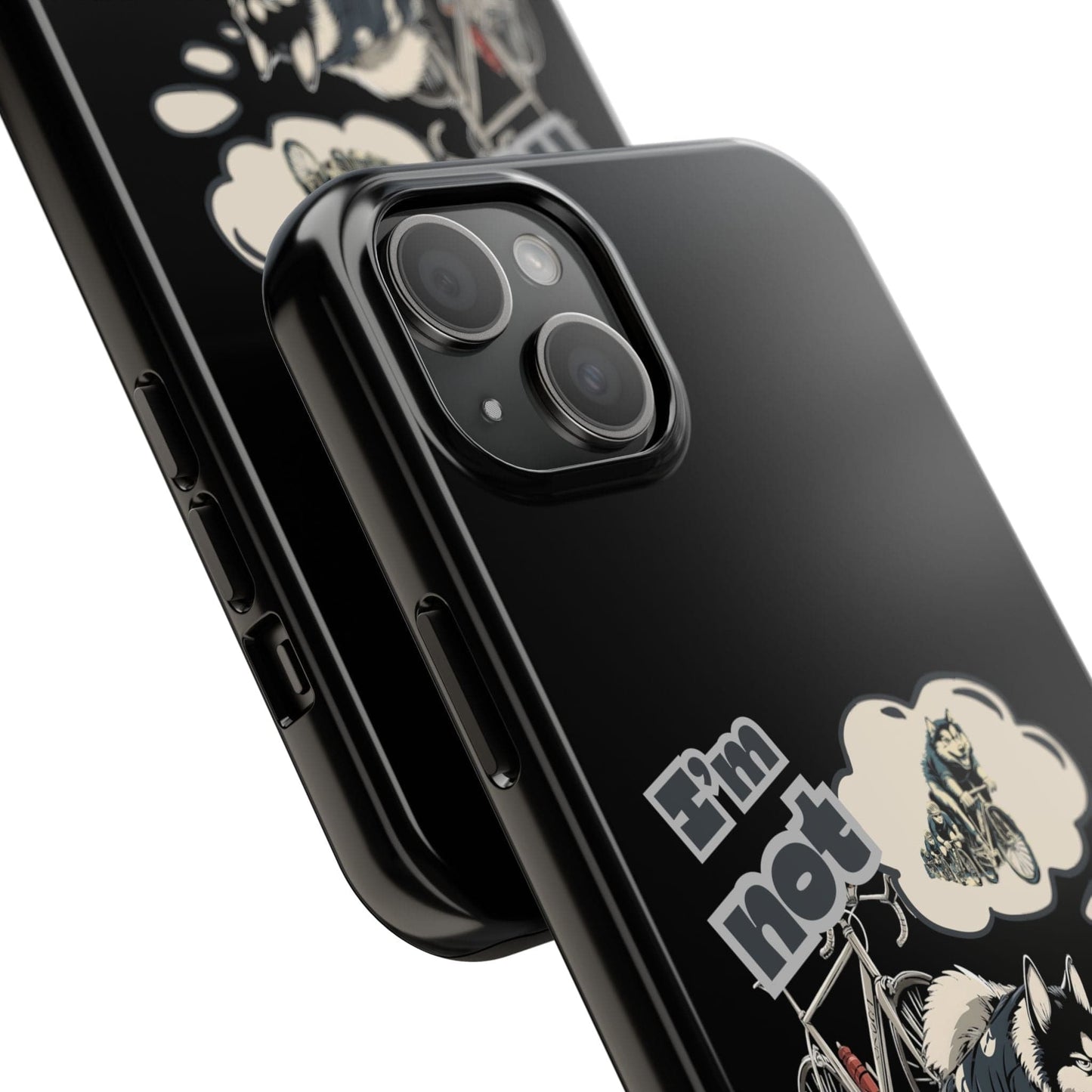 "I'm Not Pulling" Husky Cyclist Phone Case