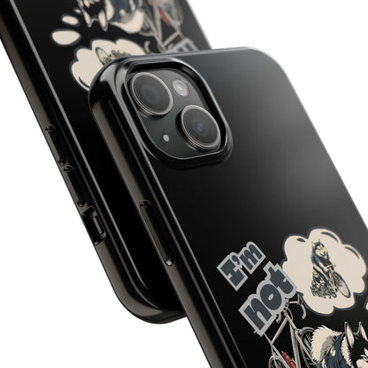 "I'm Not Pulling" Husky Cyclist Phone Case