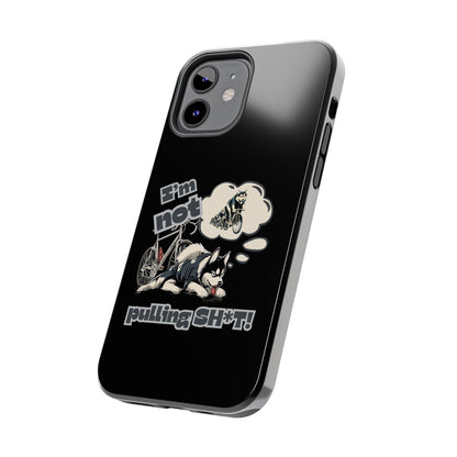 "I'm Not Pulling" Husky Cyclist Phone Case