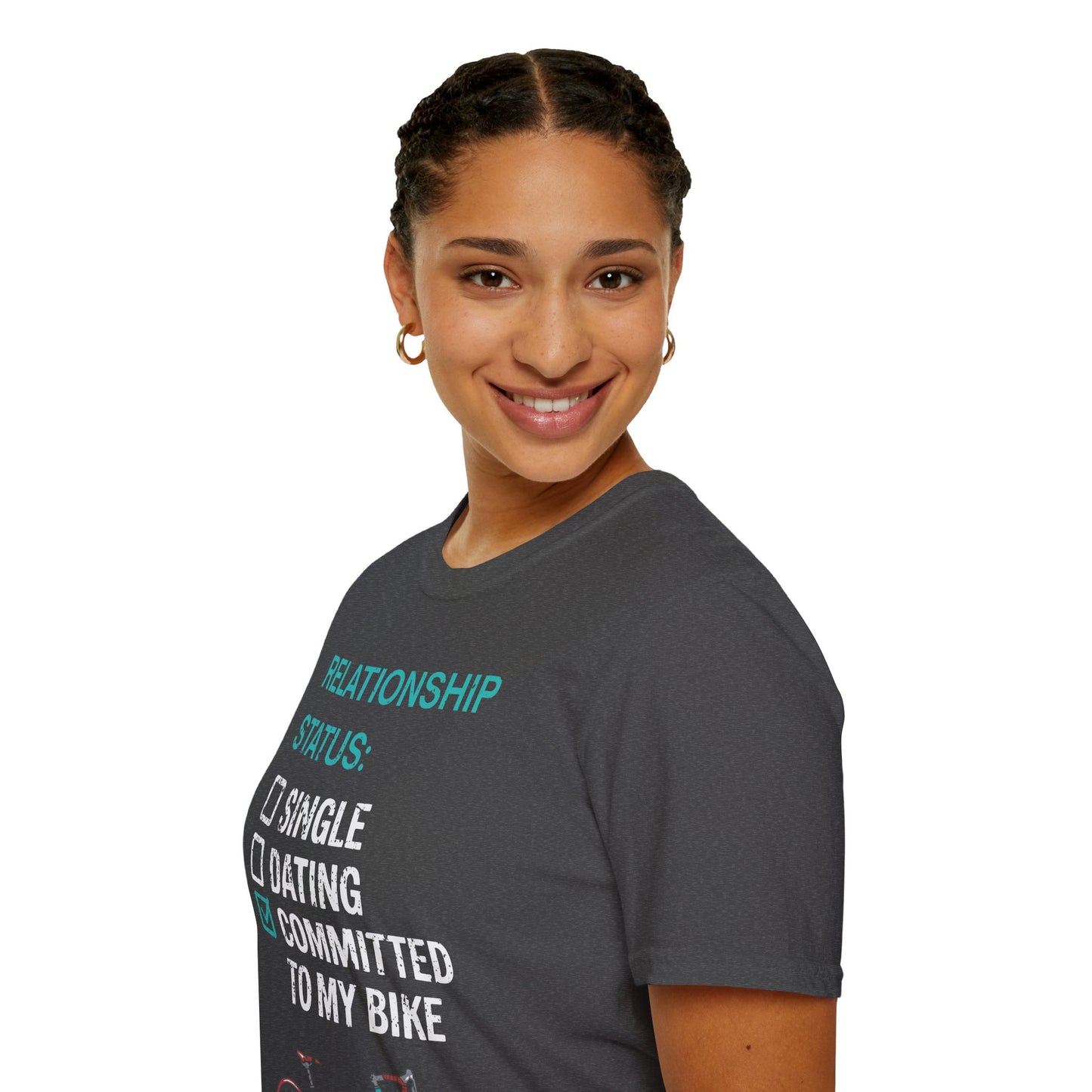 Relationship Status: Committed To My Bike | Funny Cycling T-Shirt, Cyclist Gift