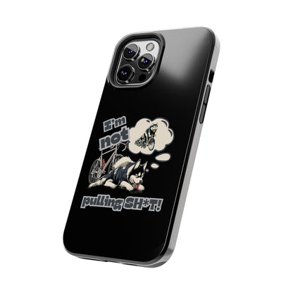 "I'm Not Pulling" Husky Cyclist Phone Case