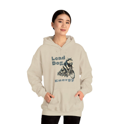 "Lead Dog Energy" Unisex Hoodie for Dog-Loving Cyclists - Chainline Collective