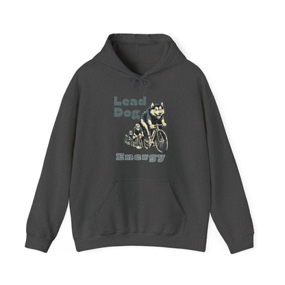 "Lead Dog Energy" Unisex Hoodie for Dog-Loving Cyclists - Chainline Collective