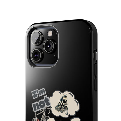 "I'm Not Pulling" Husky Cyclist Phone Case