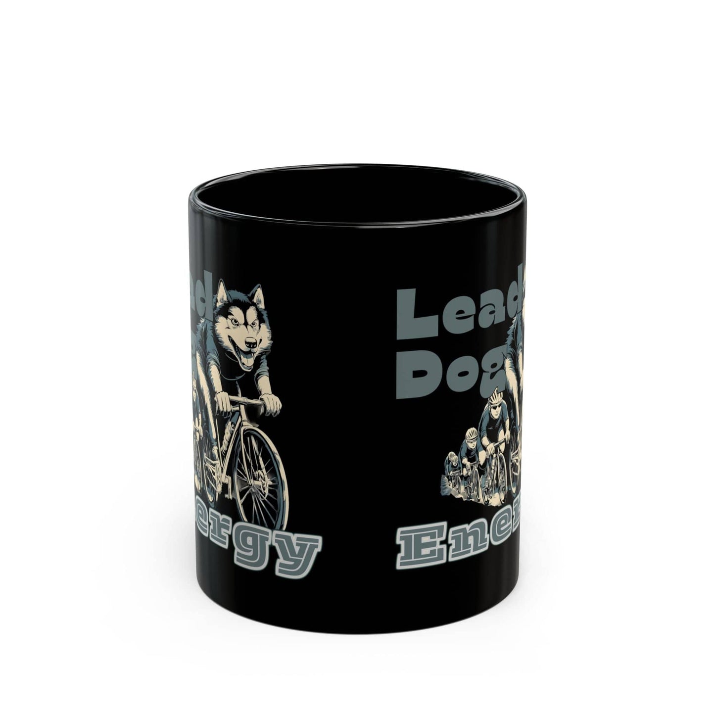"Lead Dog Energy" Black Ceramic Cyclist Mug - Chainline Collective