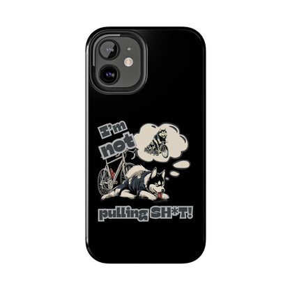 "I'm Not Pulling" Husky Cyclist Phone Case