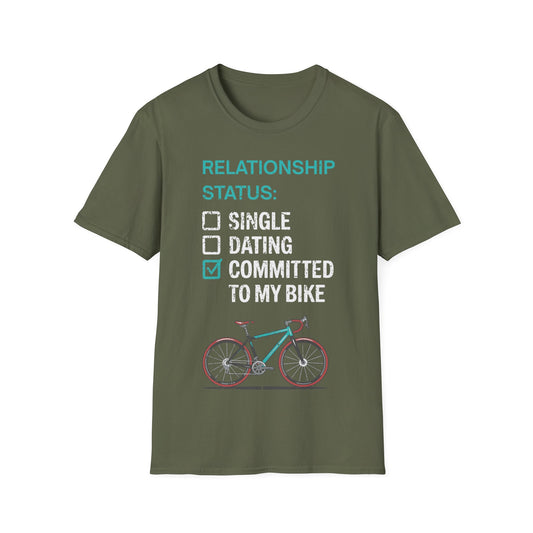 Relationship Status: Committed To My Bike | Funny Cycling T-Shirt, Cyclist Gift