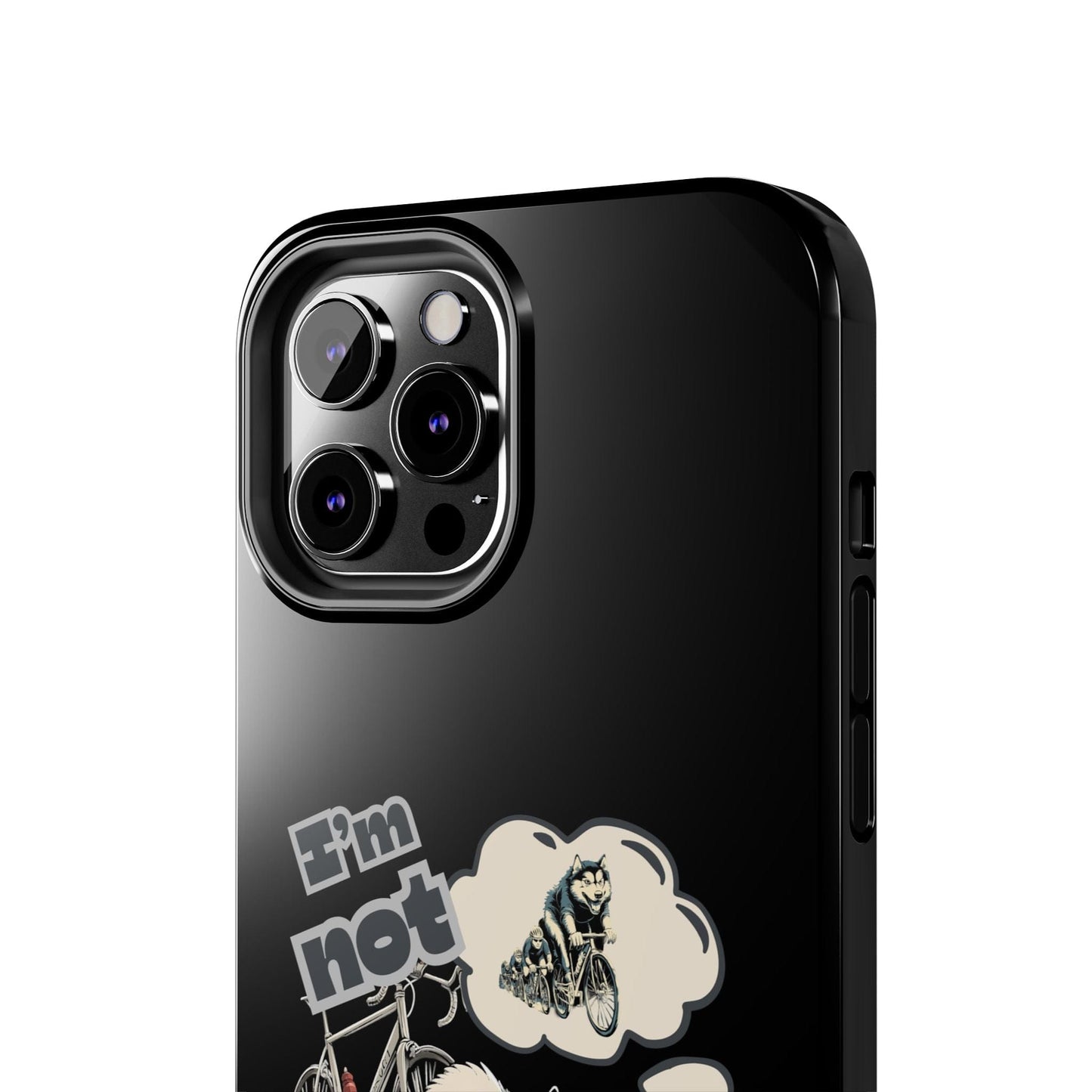 "I'm Not Pulling" Husky Cyclist Phone Case