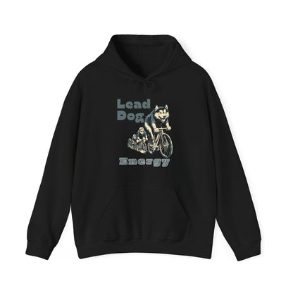 "Lead Dog Energy" Unisex Hoodie for Dog-Loving Cyclists - Chainline Collective