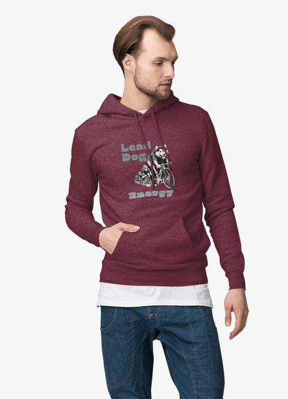 "Lead Dog Energy" Unisex Hoodie for Dog-Loving Cyclists - Chainline Collective
