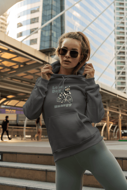 "Lead Dog Energy" Unisex Hoodie for Dog-Loving Cyclists - Chainline Collective