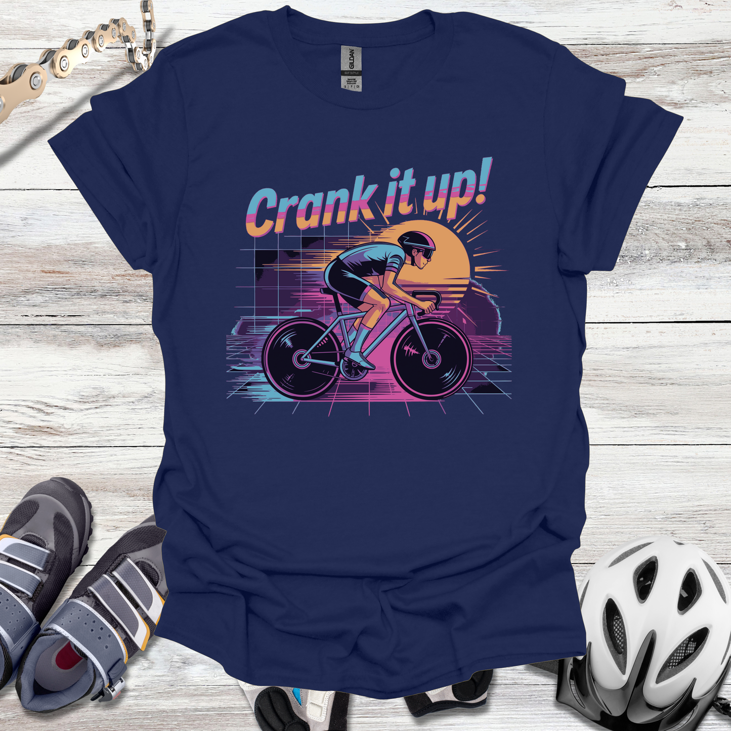 "Crank It Up" Retro Synthwave Tee