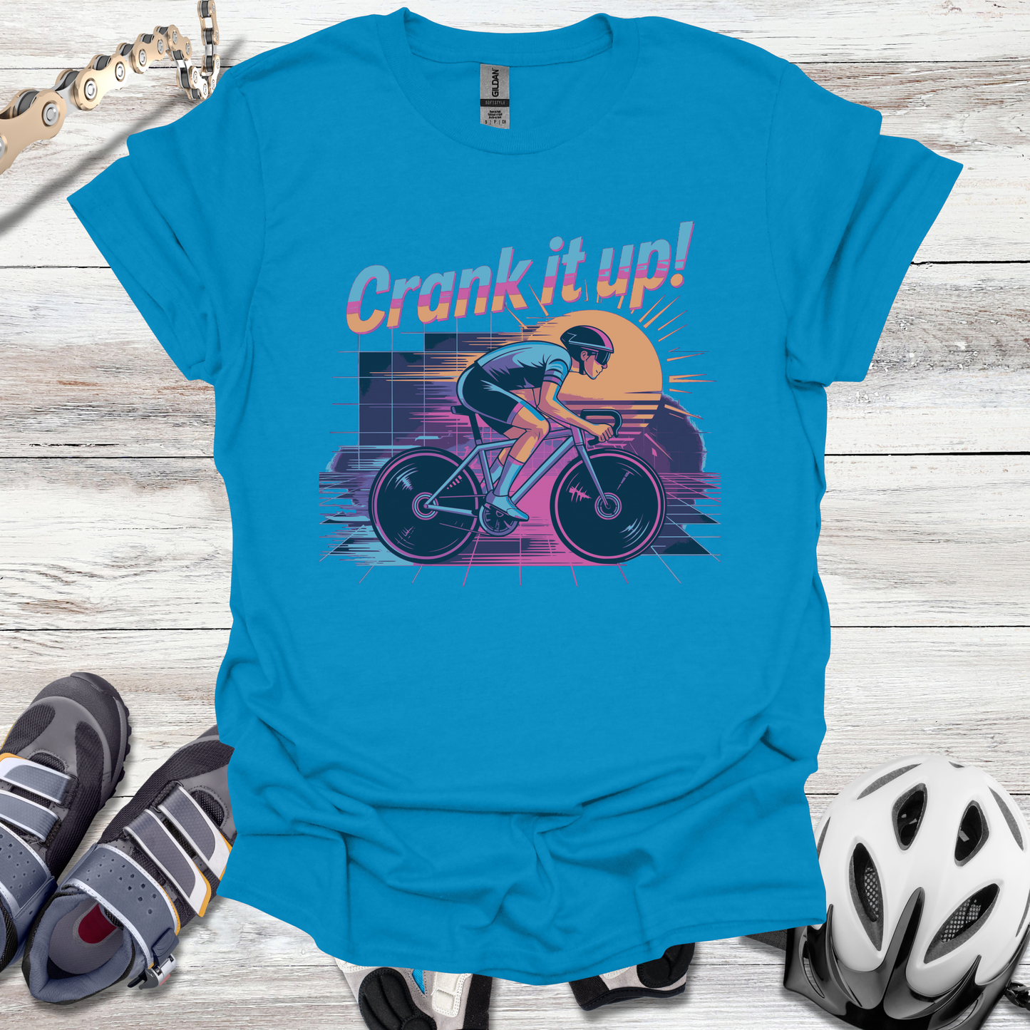 "Crank It Up" Retro Synthwave Tee