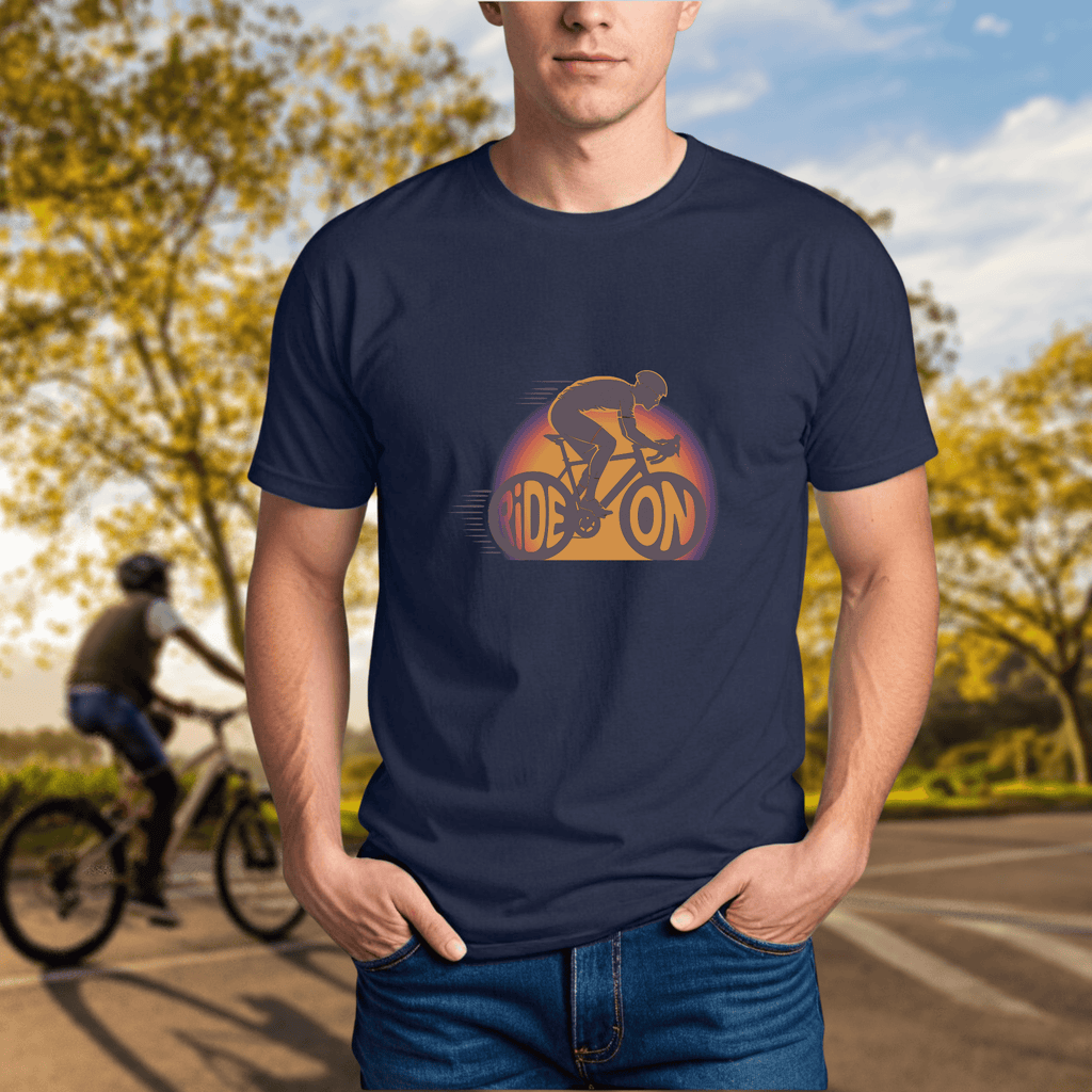 "Ride On" Cyclist Sunset Silhouette - Chainline Collective
