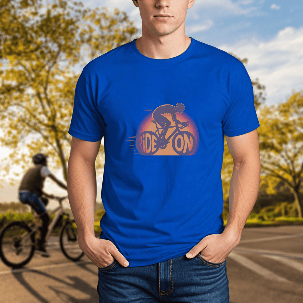 "Ride On" Cyclist Sunset Silhouette - Chainline Collective