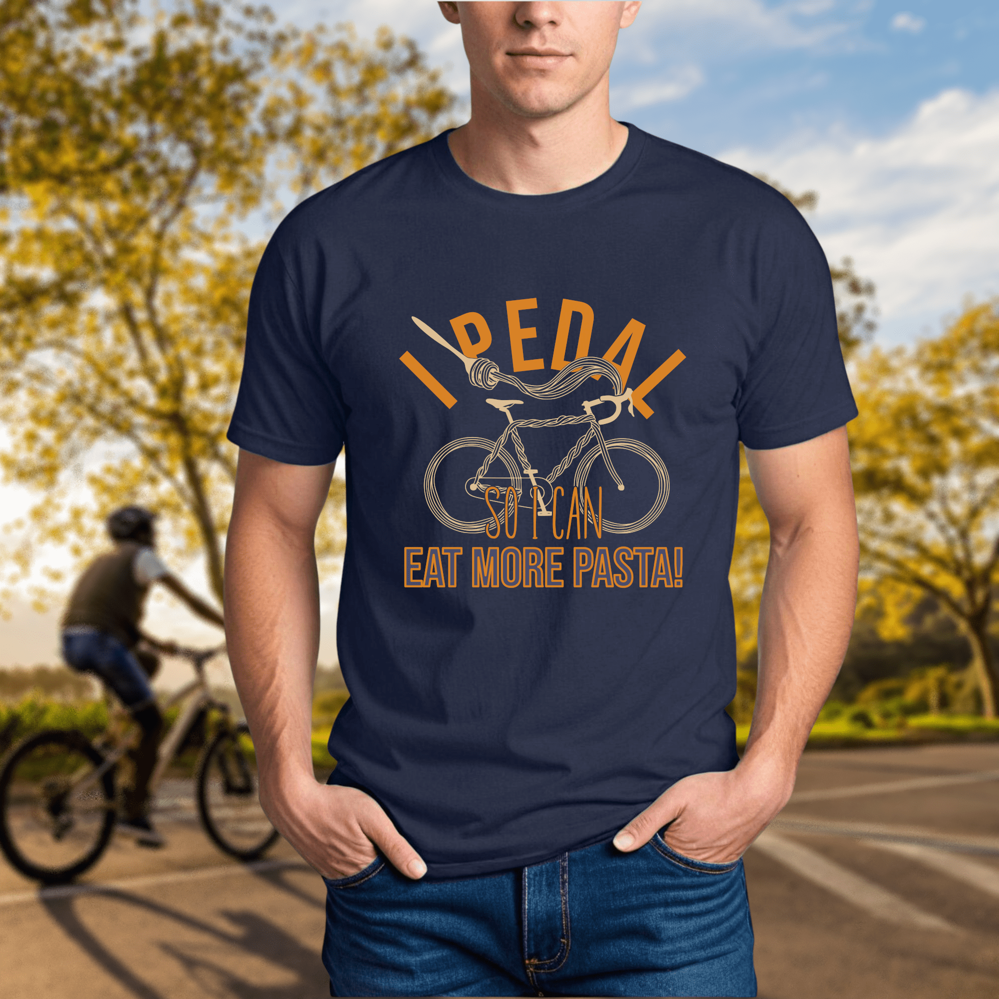 I Pedal So I Can Eat More Pasta Tee - Chainline Collective
