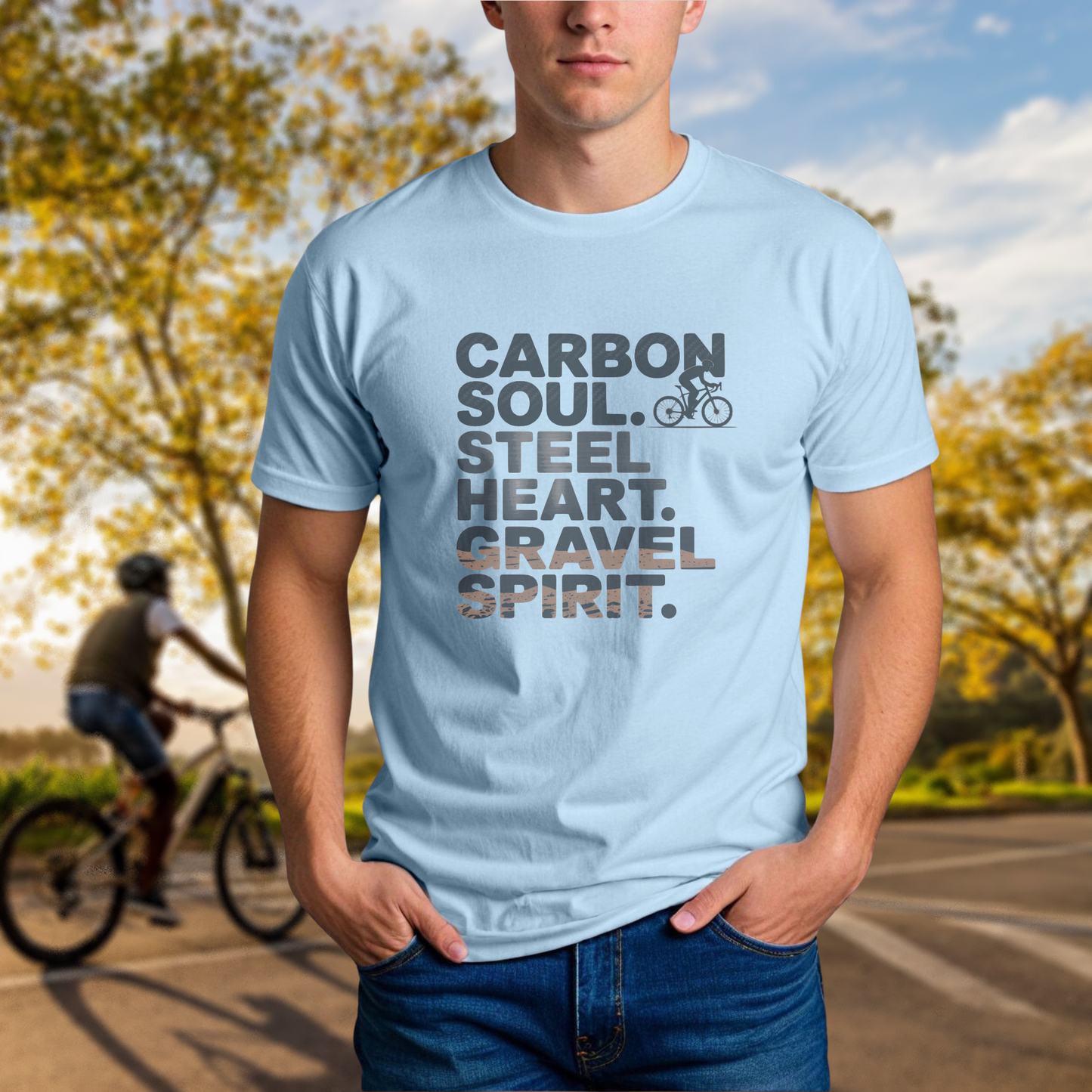 Carbon Soul. Steel Heart. Gravel Spirit. Tee - Chainline Collective