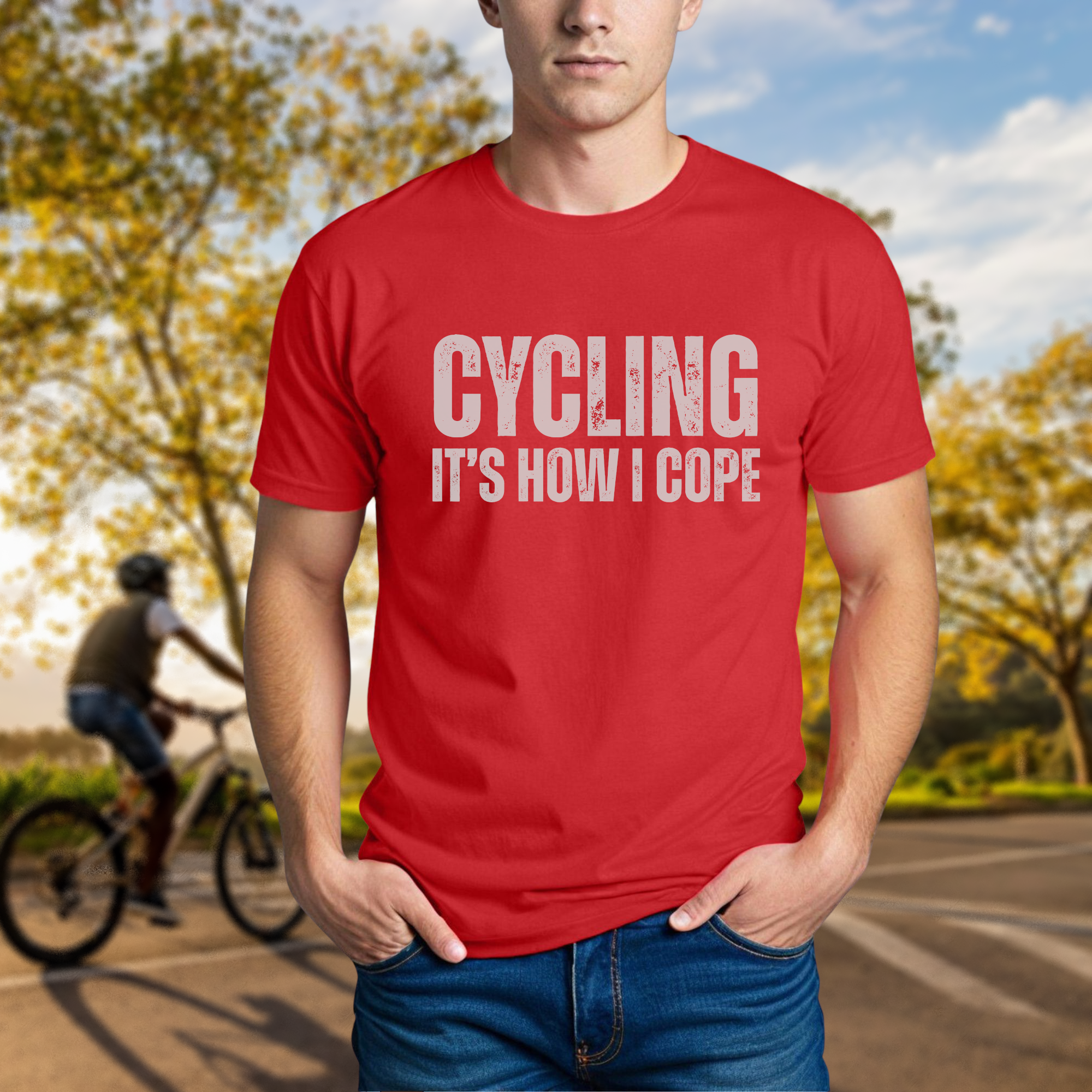 Cycling -- It's How I Cope Tee - Chainline Collective