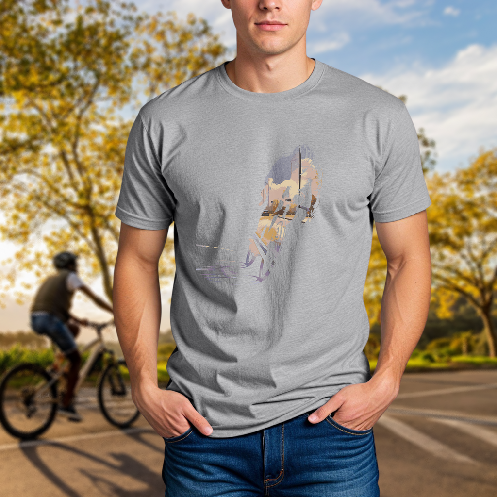 Cityscape Cyclist Silhouette Tee - Chainline Collective